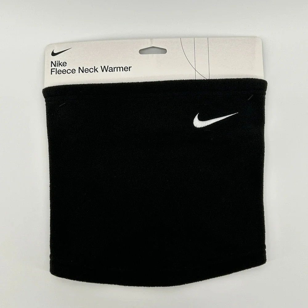 Nike Fleece Neck Warmer Black Unisex OSFM Athletic Winter Gaiter NWT Minimalist